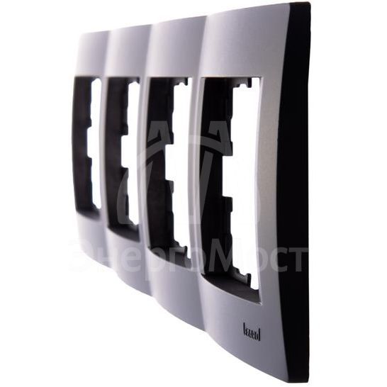 Рамка 4-м Karina горизонт. черн. бархат LEZARD 707-4200-149