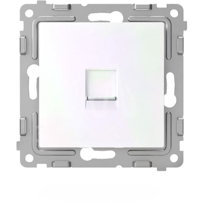 Розетка компьютерная 1-м СП Pixel RJ45 кат.5E механизм перламутр. TOKOV ELECTRIC TKE-PX-RC1-C04