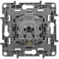 Механизм розетки 1-м СП Etika 2К+З 16А с заземл. винт. зажимы антрацит Leg 672621