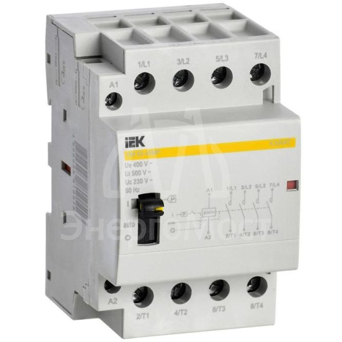 Контактор модульный КМ63-40МР AC с ручным управ. KARAT IEK MKK22-63-40