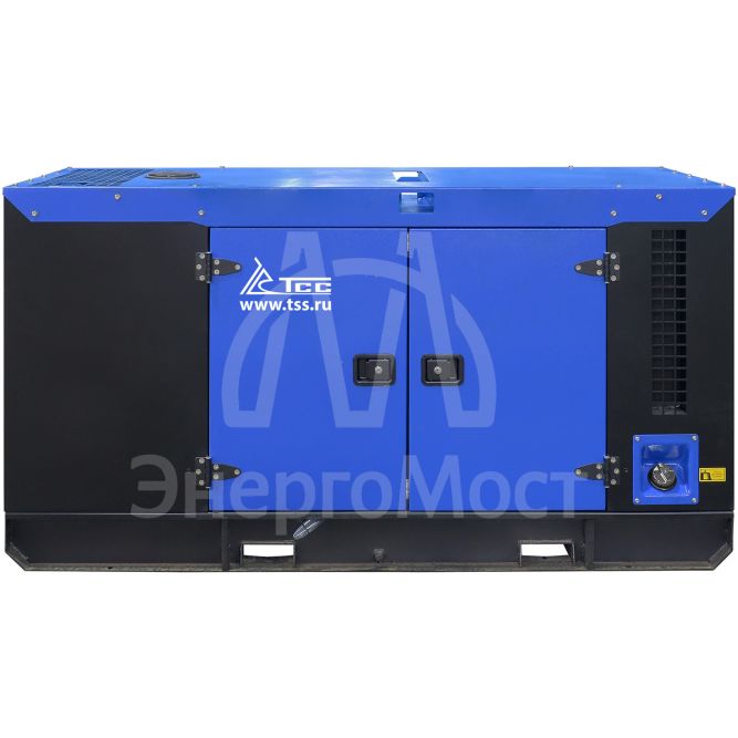 Дизельный генератор ТСС ЭД-24-Т400 с АВР в шумозащитном кожухе на прицепе