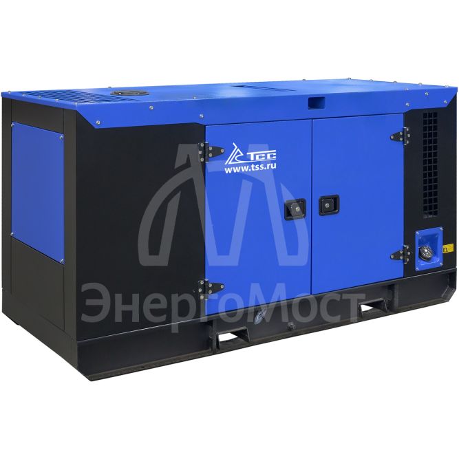 Дизельный генератор ТСС ЭД-24-Т400 с АВР в шумозащитном кожухе на прицепе