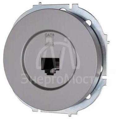 Розетка компьютерная СП OSEN RJ45 кат.6 механизм сер. матов. LEZARD 743-7488-140