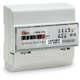 Счетчик НЕВА 303 1S0 3ф 5-60А 230/400В 1 класс точн. 1 тариф. мех DIN-рейка Тайпит 6056054