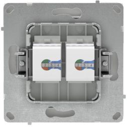 Розетка компьютерная 2-м KANT RJ45 кат.6A без шторки бел. песок DKC 7010674