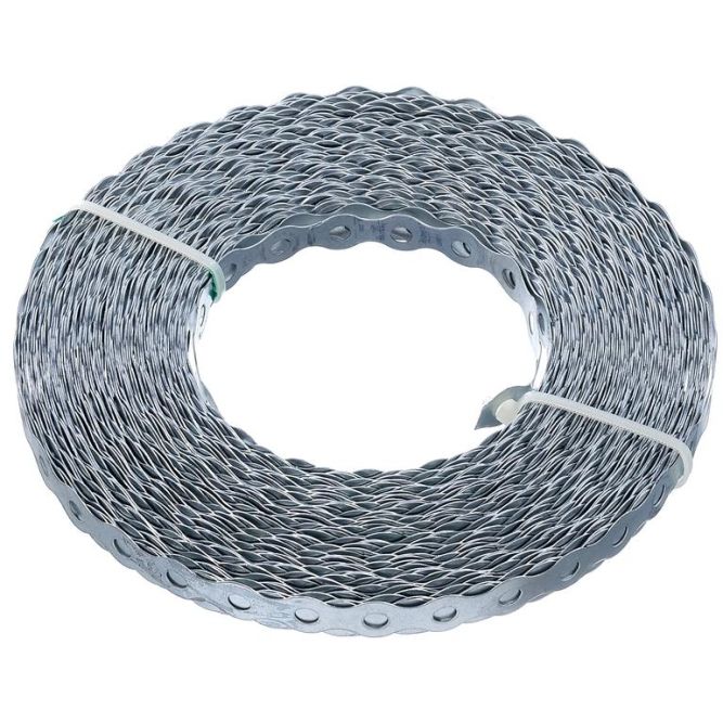 Лента монтажная 0.7х17 волна 25м цинк этикетка СТРОЙМЕТИЗ 4530079