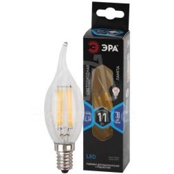 Лампа светодиодная филаментная F-LED BXS-11W-840-E14 BXS 11Вт свеча на ветру 4000К нейтр. бел. E14 Эра Б0047002