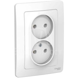 Розетка 2-м СП BLANCA 16А 250В без шторок без заземл. бел. SchE BLNRS000021