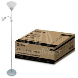 Светильник ТНО 02С 60Вт E27/E14 230В торшер напольный под лампу на основании серебр. IN HOME 4690612042671