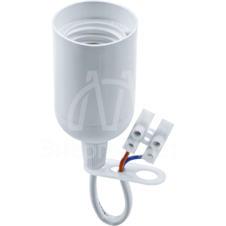 Патрон электрический 71 287 NLH-P-F-WH-E27-TB пластик. подвесной с клеммной колодкой на проводе бел. Navigator 71287