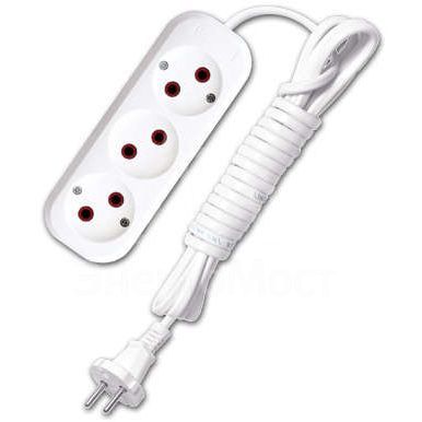 Удлинитель 3х3м без заземл. 6А IP20 У6-639 ШВВП 2х0.75 UNIVersal 9631933