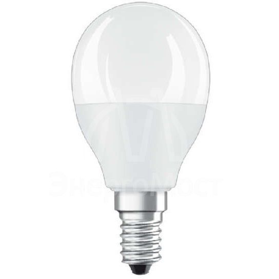 Лампа светодиодная LED STAR+ DIM с пультом P 40 5.5W/827 шар 5.5Вт 2700К тепл. бел. E14 470лм 220-240В мат. пласт. OSRAM 4058075144385
