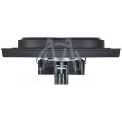 Розетка 2-м СП BRITE РС12-3-БрГ 16А в сборе с заземл. без защ. шторок графит IEK BR-R21-16-K53-F