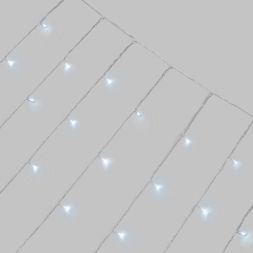 Гирлянда светодиодная занавес 3х2м 264 LED бел. прозр. ПВХ IP44 эффект мерцания 22 нити 12 LED/нить Neon-Night 235-525