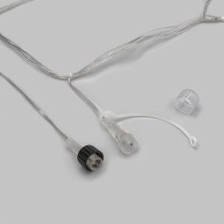 Гирлянда светодиодная занавес 3х2м 264 LED бел. прозр. ПВХ IP44 эффект мерцания 22 нити 12 LED/нить Neon-Night 235-525