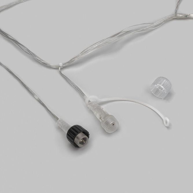 Гирлянда светодиодная занавес 3х2м 264 LED бел. прозр. ПВХ IP44 эффект мерцания 22 нити 12 LED/нить Neon-Night 235-525