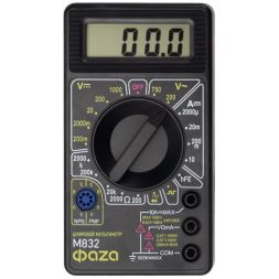 Мультиметр цифровой M832 ФАZА 5000414