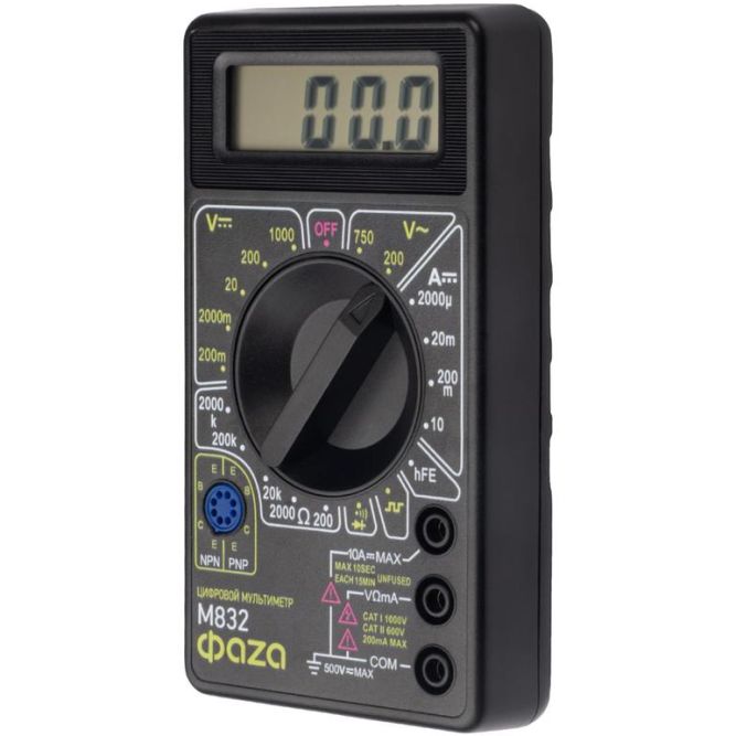 Мультиметр цифровой M832 ФАZА 5000414