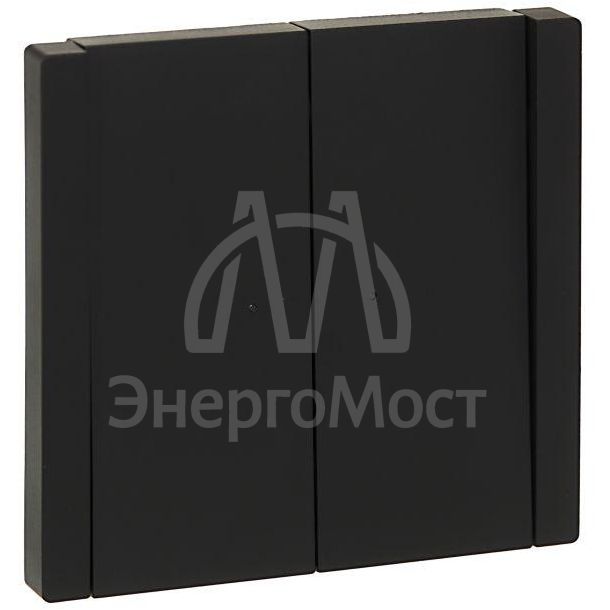 Выключатель проходной 2-кл. СП FORTE&amp;amp;PIANO 10А FP108 с индикацией черн. IEK FP-V22-1-10-1-K02