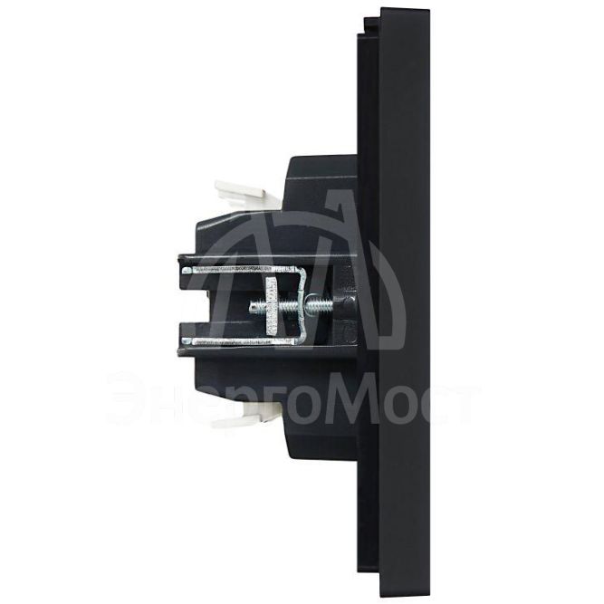 Выключатель проходной 2-кл. СП FORTE&amp;amp;PIANO 10А FP108 с индикацией черн. IEK FP-V22-1-10-1-K02