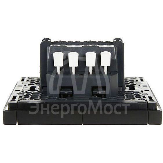 Выключатель проходной 2-кл. СП FORTE&amp;amp;PIANO 10А FP108 с индикацией черн. IEK FP-V22-1-10-1-K02