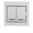 Выключатель 2-кл. СП Мира 10А IP20 с подсветкой с сер. вставкой бел. LEZARD 701-0215-112
