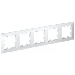 Рамка 5-м AtlasDesign Air бел./дым. бел. SE ATN220105