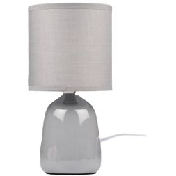 Светильник настольный JH2-02-gy E14 IP20 130х130х255мм керамика; ткань; PVC-пластик сер. JazzWay 5062320