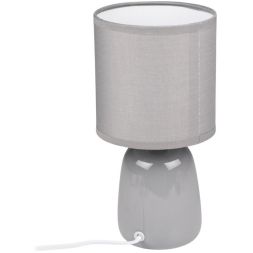 Светильник настольный JH2-02-gy E14 IP20 130х130х255мм керамика; ткань; PVC-пластик сер. JazzWay 5062320