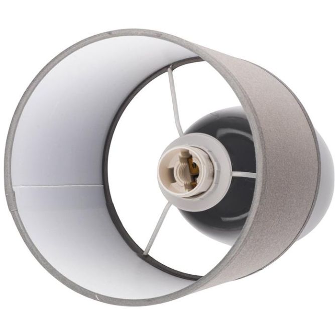 Светильник настольный JH2-02-gy E14 IP20 130х130х255мм керамика; ткань; PVC-пластик сер. JazzWay 5062320