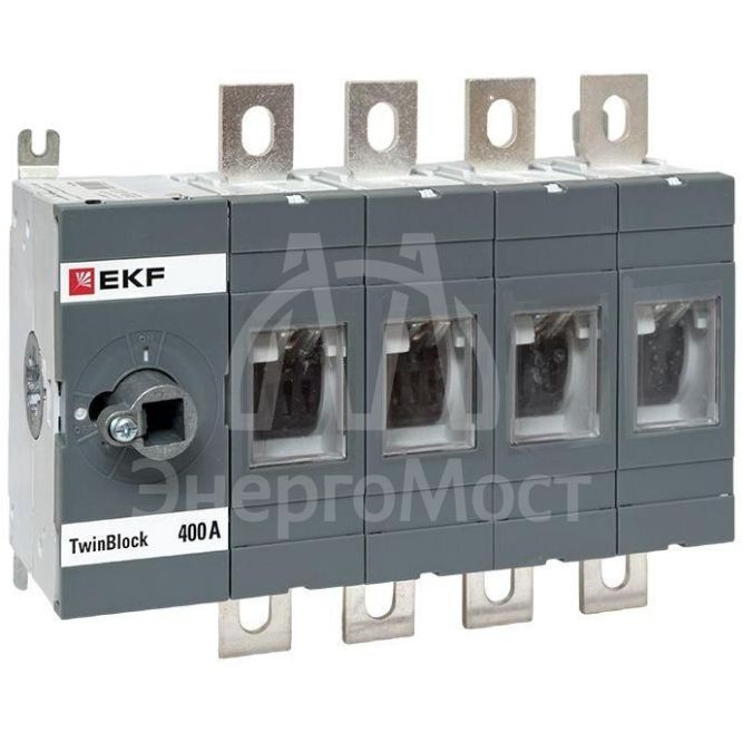 Рубильник 4п 400А без рукоятки управления TwinBlock EKF tb-s-400-4p