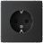 Розетка ArtGallery 16А с заземл. защ. шторки механизм карбон SE GAL001045