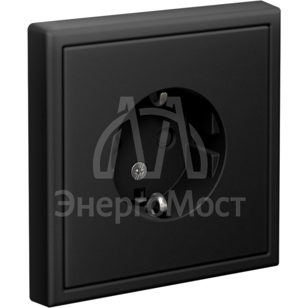 Розетка ArtGallery 16А с заземл. защ. шторки механизм карбон SE GAL001045