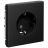 Розетка ArtGallery 16А с заземл. защ. шторки механизм карбон SE GAL001045