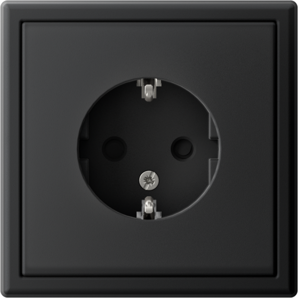 Розетка ArtGallery 16А с заземл. защ. шторки механизм карбон SE GAL001045