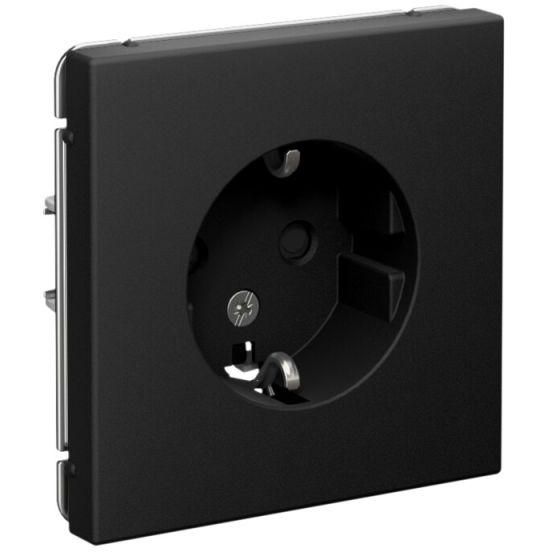 Розетка ArtGallery 16А с заземл. защ. шторки механизм карбон SE GAL001045