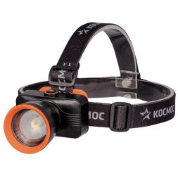 Фонарь налобный аккум. 10Вт Laser LED/ 1200мА.ч ABS пластик линза Френеля КОСМОС (KOC531Lit)