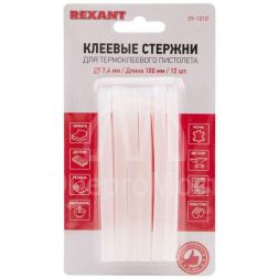 Стержень клеевой d7.4мм L100мм прозр. (блист.12шт) Rexant 09-1010