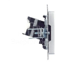 Розетка компьютерная СП RJ45 кат.5E BRITE РК10-БрА алюм. IEK BR-K10-1-K47