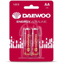 Элемент питания алкалиновый AA/LR6 1.5В Energy Alkaline 2021 BL-2 (уп.2шт) DAEWOO 5029750