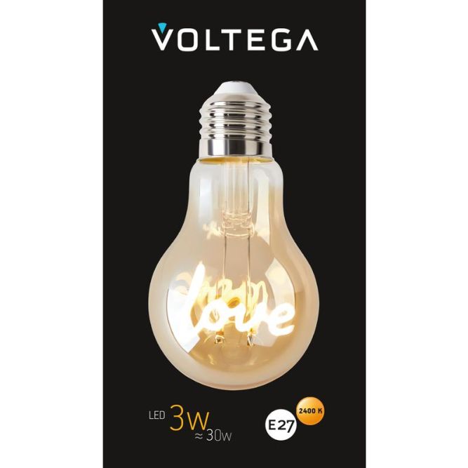 Лампа светодиодная филаментная Loft 271 A60 3Вт 2400К E27 Voltega 8580