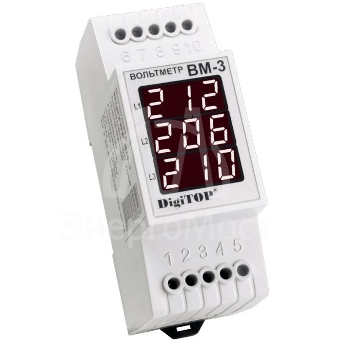 Вольтметр DigiTOP Вм-3 white 46-408