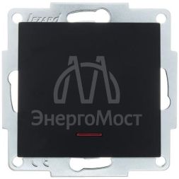 Механизм выключателя1кл. СП с индик. VESNA черн. бархат LEZARD 742-4288-111