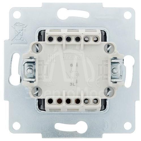 Механизм выключателя1кл. СП с индик. VESNA черн. бархат LEZARD 742-4288-111