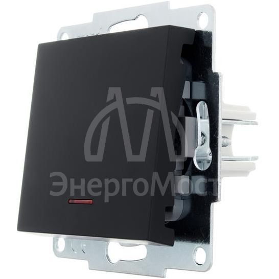 Механизм выключателя1кл. СП с индик. VESNA черн. бархат LEZARD 742-4288-111
