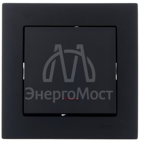 Механизм выключателя1кл. СП с индик. VESNA черн. бархат LEZARD 742-4288-111