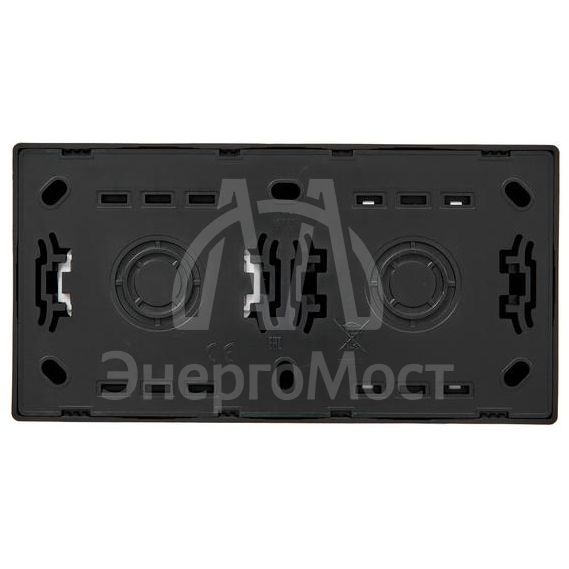 Блок выключатель 1-клав. и розетка 1-местн с заземл. LETO черн. бархат горизонталь LEZARD 752-4200-170BAP