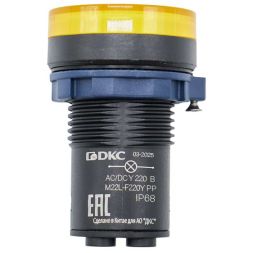 Индикатор сигнальный со встроенным диодом 220В желт. DKC M22L-F220YPP