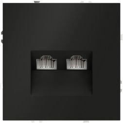 Розетка компьютерная 2-м СП S70 RJ45 + RJ45 кат.6 механизм черн. матов. Voltum VLS060208