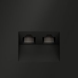 Розетка компьютерная 2-м СП S70 RJ45 + RJ45 кат.6 механизм черн. матов. Voltum VLS060208